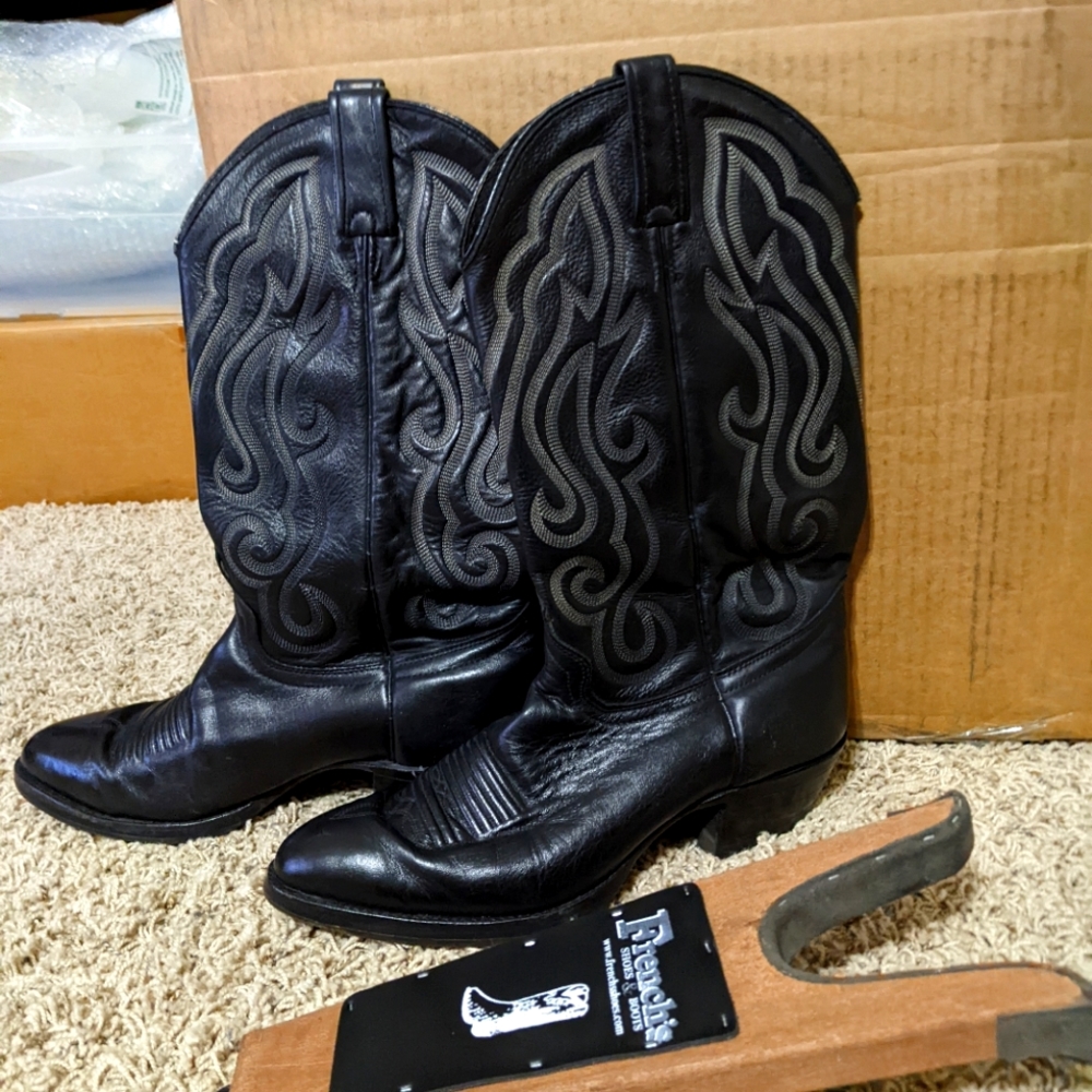 J. Chisholm Black Leather Boots